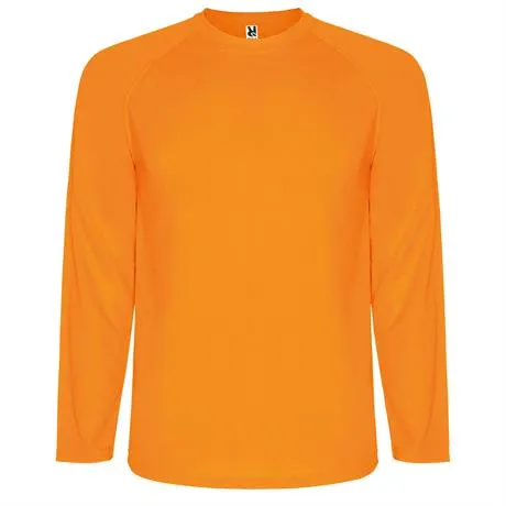 Спортивная футболка MONTECARLO L/S мужская, ФЛУОРЕСЦЕНТНЫЙ ОРАНЖЕВЫЙ XL
