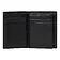 Card holder with flap Button Black
