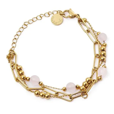 Браслет Andrea Gold/pink