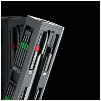 Ремонтный набор отверток SCX.design T20 из 30 предмета в алюминиевом корпусе - сплошной черный