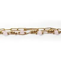 Браслет Andrea Gold/pink
