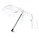 Автоматический противоштормовой зонт Transparent, прозрачный