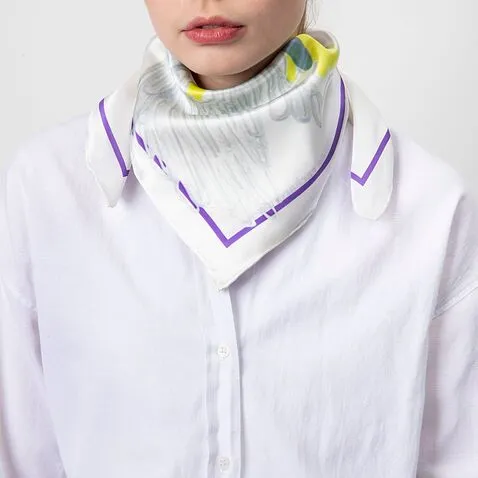 Шелковый шарф Madeleine White