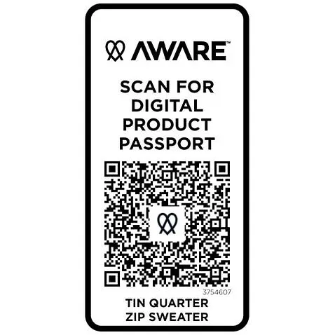 Tin унисекс-свитер с молнией на четверть из переработанных материалов Aware™  - Oatmeal