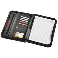 Папка Ebony A4 на молнии - сплошной черный