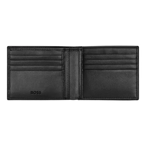 Card wallet with flap Iconic Black