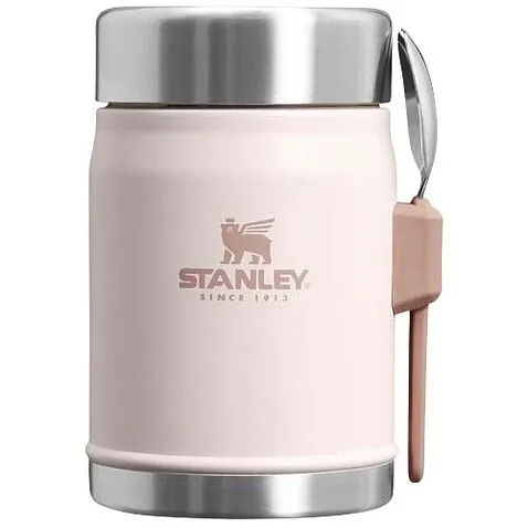Банка для еды объемом 400 мл с ложкой-вилкой Stanley Legendary - Light pink
