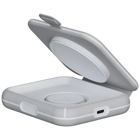 Xtorm XWF21 складное беспроводное дорожное зарядное устройство «2-в-1» мощностью 15 Вт - Серый