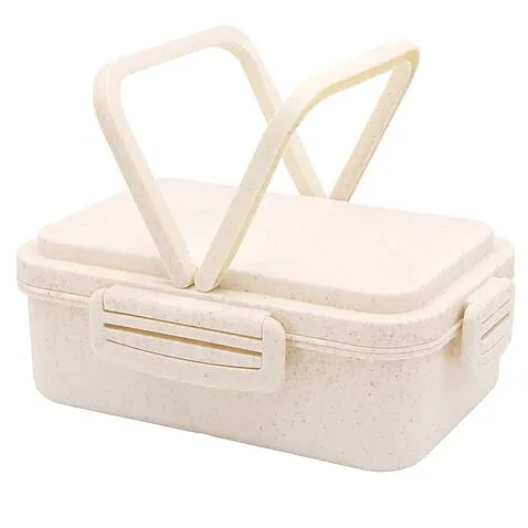 Ланчбокс (контейнер для еды) Inar из пшеничного волокна, бежевый.