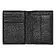 Card holder with flap and money pocket Classic Smooth Black