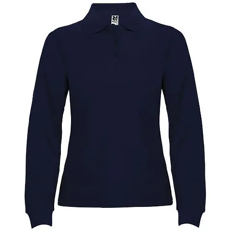 Женское поло Estrella с длинным рукавом - Navy Blue