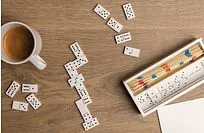 Набор настольных игр Микадо/Домино в деревянной коробке FSC®