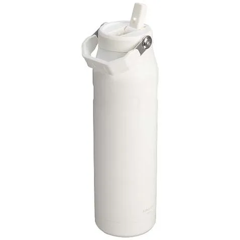 Бутылка для воды объемом 1,06 литра с откидной трубочкой Stanley IceFlow™ 2.0 - Frosted white