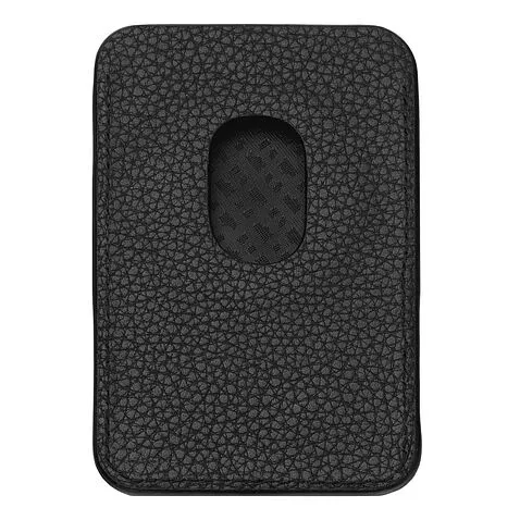 Magnetic card holder for smartphone Magnet Mobile Classic Grained Black