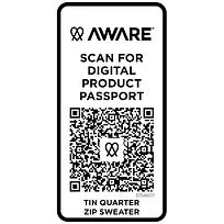 Tin унисекс-свитер с молнией на четверть из переработанных материалов Aware™  - Oatmeal