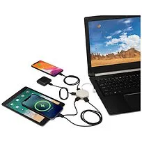 USB-концентратор Kenzu из пшеничной соломы - Натуральный