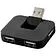 USB хаб Gaia с 4 портами - сплошной черный