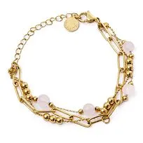Браслет Andrea Gold/pink