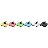 USB хаб Gaia с 4 портами - сплошной черный