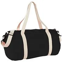 Хлопковая сумка Barrel Duffel - сплошной черный