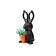 Ножницы и магнит со скрепками Bunny, чёрные